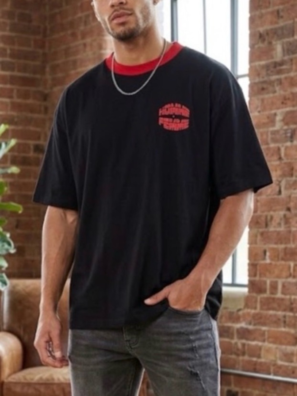Homme + Femme Logo T-shirt Black/Red NWOT Size XL